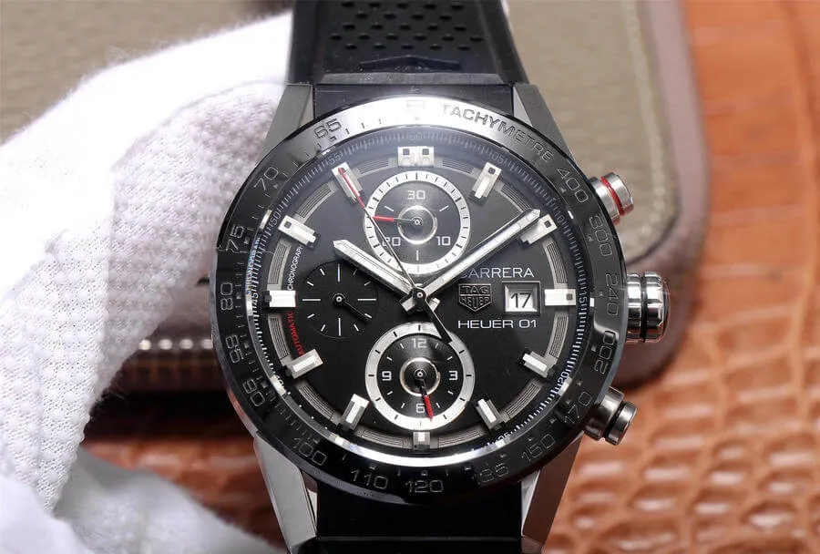 TAG Heuer Carrera CAR201Z.FT6046 XF Factory 1:1 Best Edition Replica Watch Black Bezel